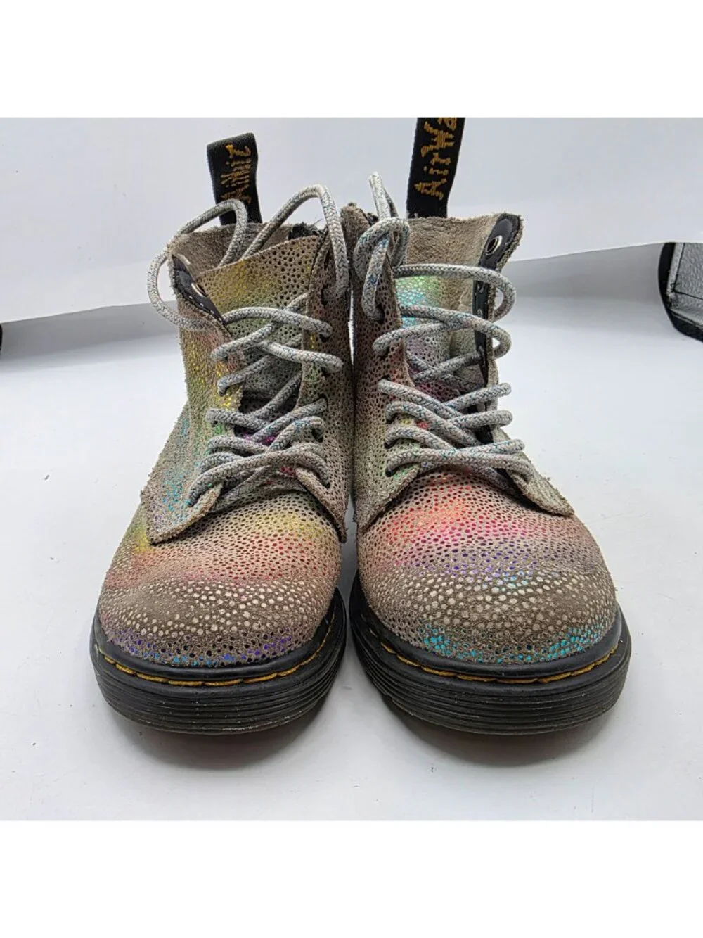 Dr. Martens 1460 Pascal Toddler Size 8 Iridescent Lace Up Boots School Casual
